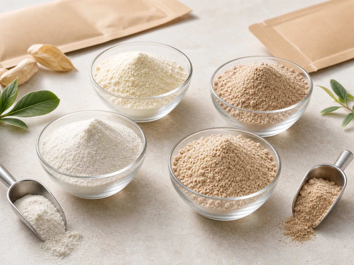 Core plant-fiber and hydrocolloid ingredient samples for manufacturers