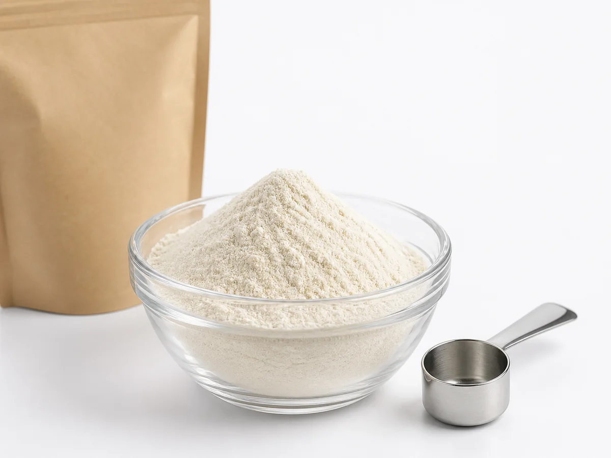 Fine PHGG guar fiber powder sample
